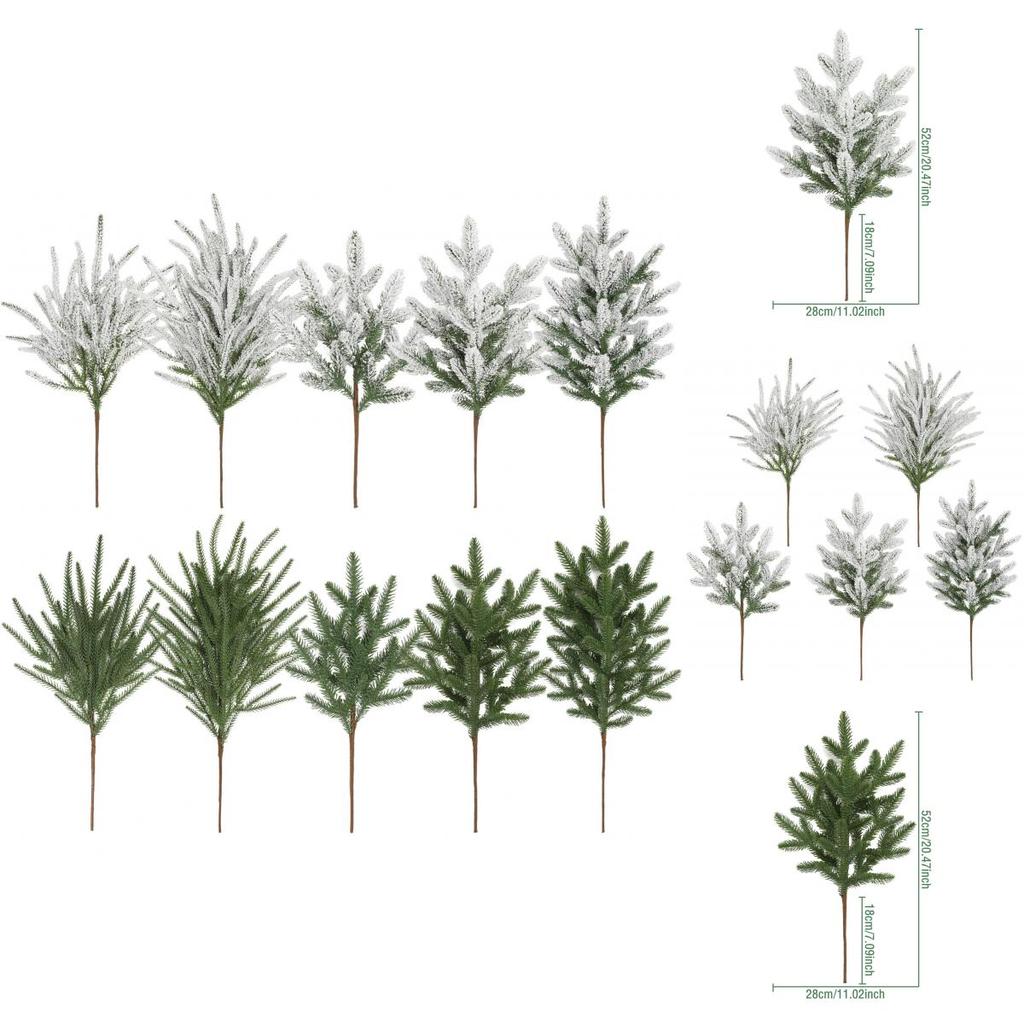 Christmas Fir Branches Fake Tree Leaves For Holiday Centerpieces And Seasonal Arrangements