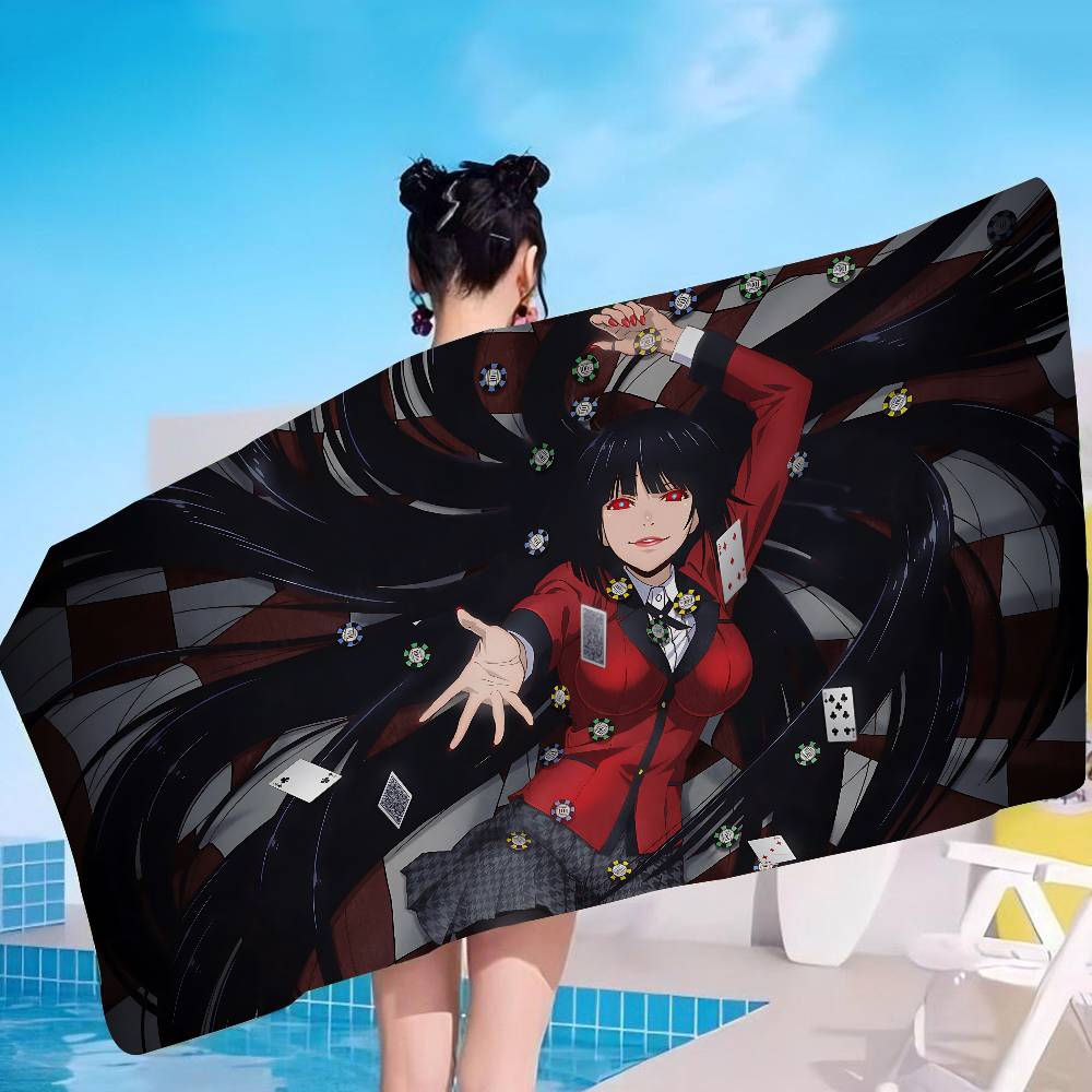 Comic K-kakegurui Microfiber Beach Towel Absorbent Quick Dry Soft Yoga Swimming Resort Mountain Climbing Towel