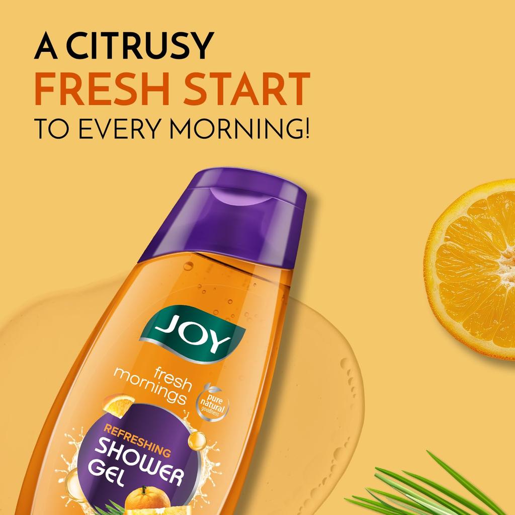 JOY Mandarine & Zitronengras Duschgel 250ml Veganes Duschgel Feuchtigkeitsspendender Hautreiniger