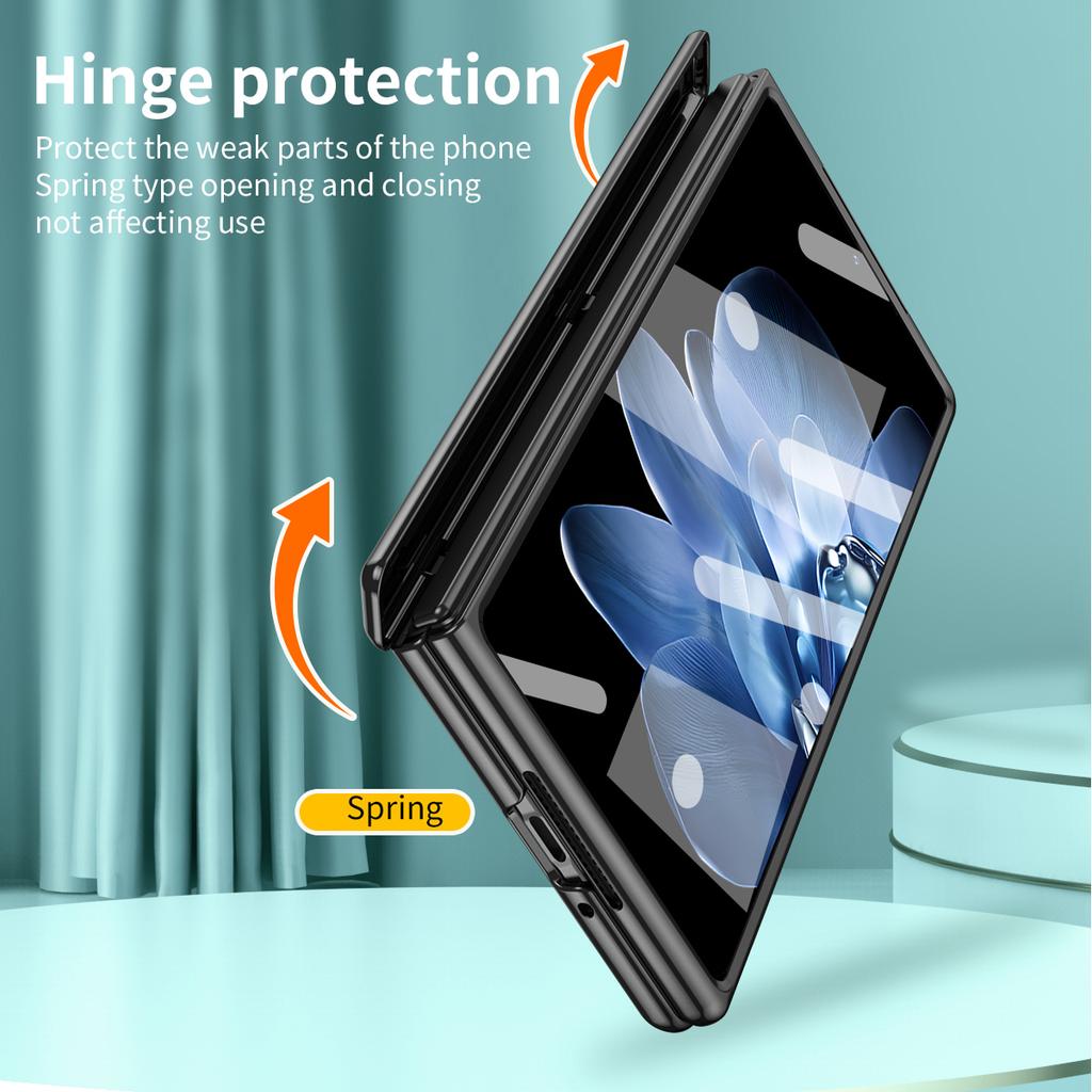 Für Xiaomi Mix Fold 4 5G Hülle Scharnierschutz Ständer PC Handyhülle mit Displayschutzfolie