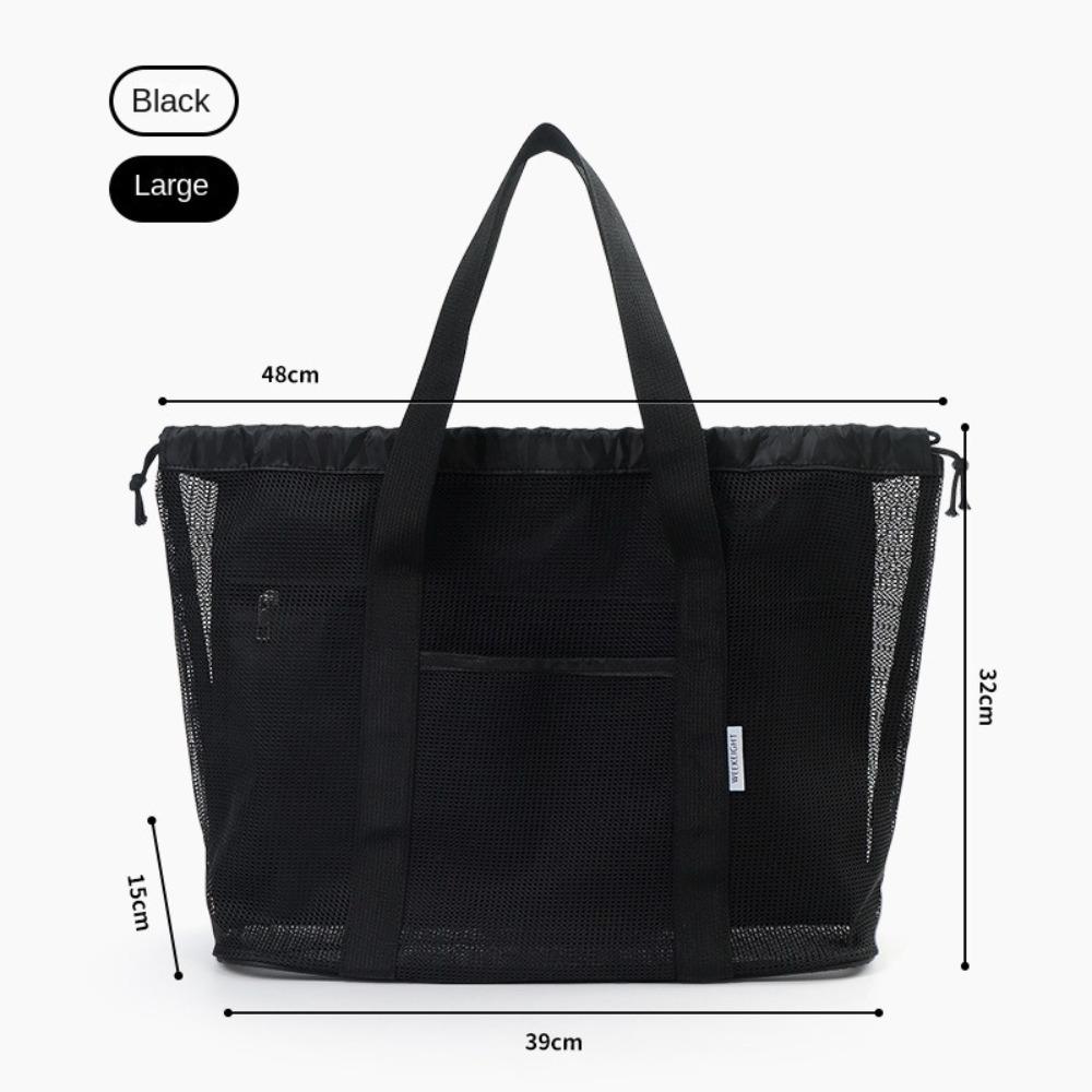 

Новая портативная сумка-тоут из сетки, большая вместимость, сетчатый мешок для стирки, косметичка, дорожная сумка для покупок, сумка для хранения плавания Extra Large