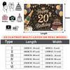 Party Backdrop Birthday Crown 20Th Photo Booth Background Wall Decor