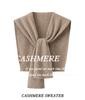 100% Pure Cashmere Knitted Shawl: All-Season Versatile Scarf & Cape