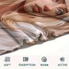 1 ks Flanelová deka s potiskem Billie Eilish, Vysoká kvalita, Pro všechna roční období, Domácí dekorace, Teplo a pohodlí, Perfektní jako vánoční dárky
