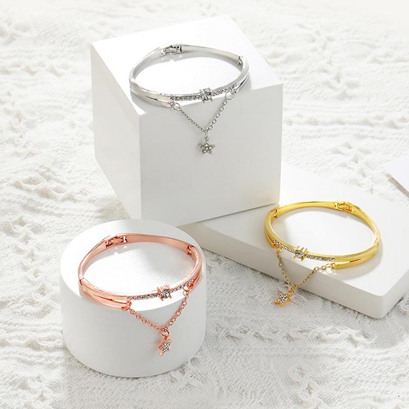 2025 New Luxury Jewelry Stainless Steel Bracelets & Bangles Female Heart Forever Love Charm Bracelet For Women Gifts