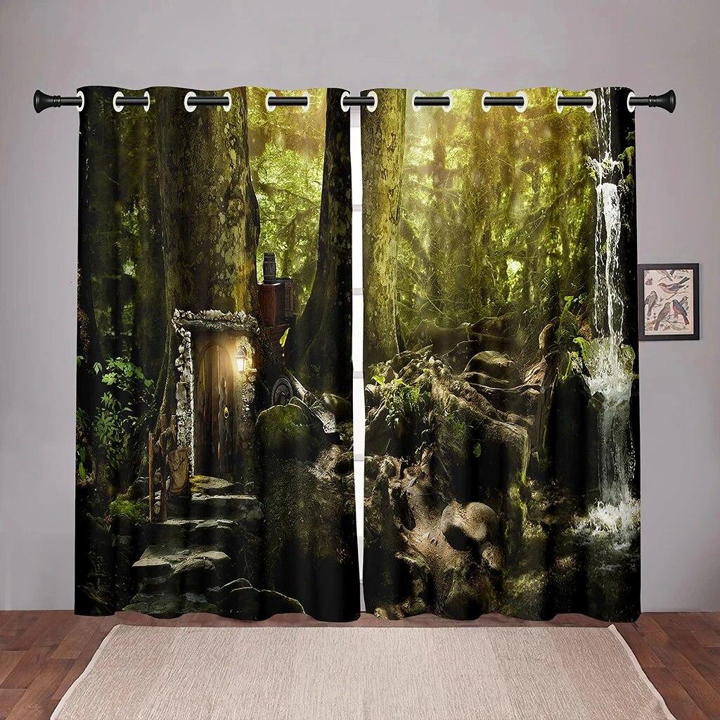 Natura leśny liść drzewa zaciemniające zasłony okienne do sypialni salon łazienka Kicthen DoorHall wysokie cieniowanie różne wzory
