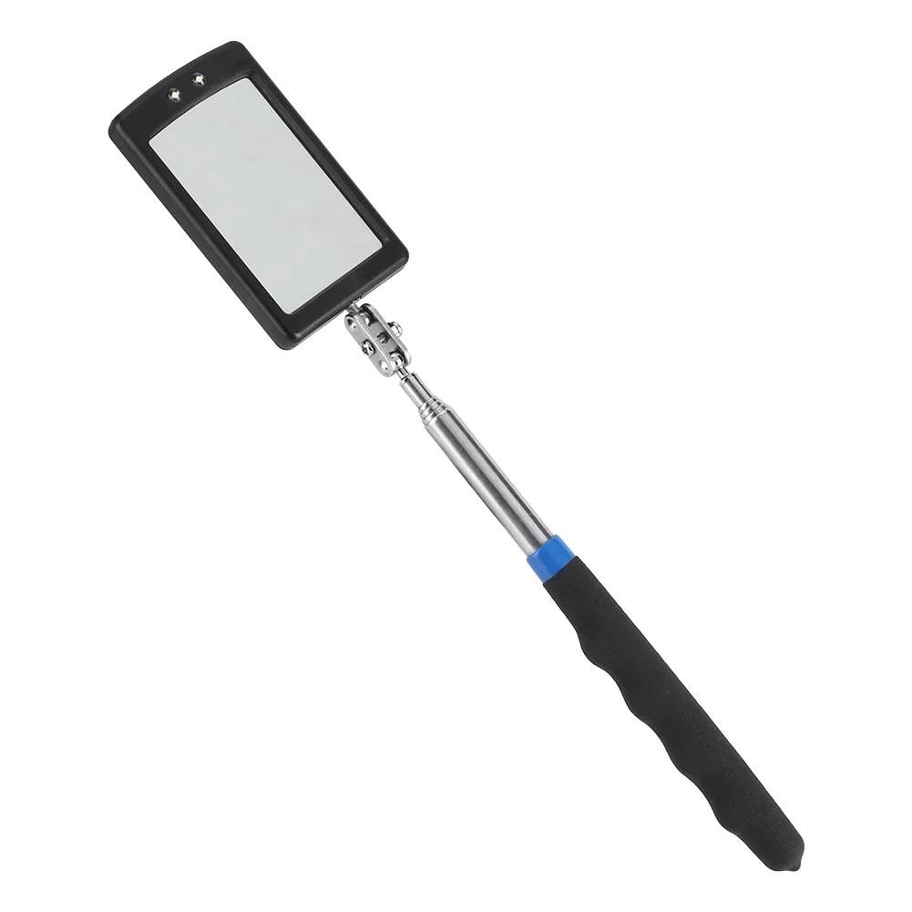 Auto 360° inspekční zrcátko s LED světlem, teleskopická zrcátka, prodlužovací zrcátko pro mechaniky, inspekční zrcátko, teleskopická rukojeť, oprava také