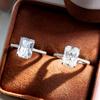 4.5 Carat Radiant Cut Full Moissanite Engagement Rings   CopperHidden Halo Diamond Ring Wedding Bands Jewelry Gift