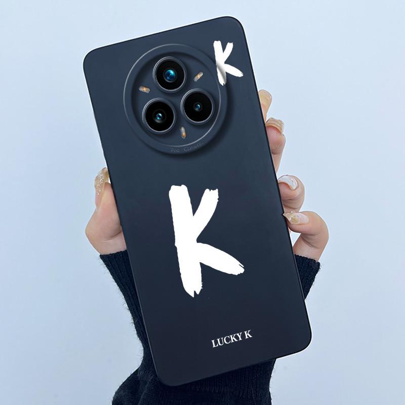 For Realme 14 Pro 14Pro+ 5G Cover Case Lucky Initial Letter Couple Silicone Soft Phone Bumper for Realme14 Pro Plus 2025 Casing