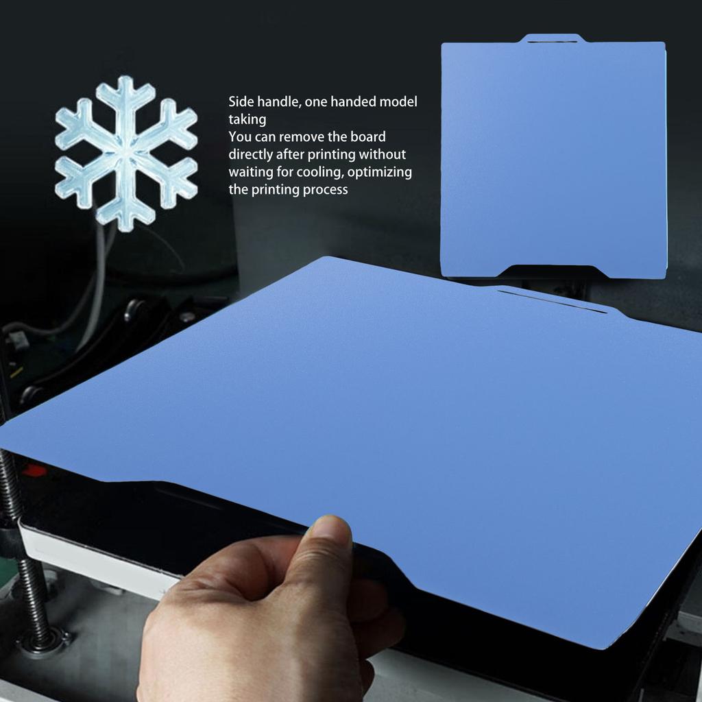 Cold Build Plate Fit for CREALITY SPARKX I7 3D Printer 267x301mm Blue Double Sided Matte Glossy Low Temperature Build Plate