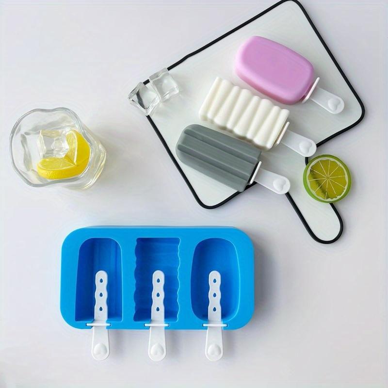 2 Pack Ice Lolly Moulds , BPA Free Silicone, Reusable , Easy Release, Stackable Design with Removable Sticks , Covers for Homemade Ice Cream