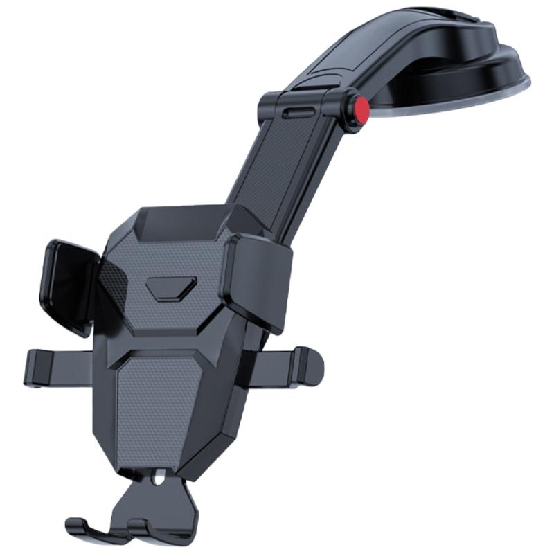 Adjustable Car Phone Holder Cellphone Holder Dashboard Mount Auto Lock Stand Suction Cup Cradle for 4-7inch Phone