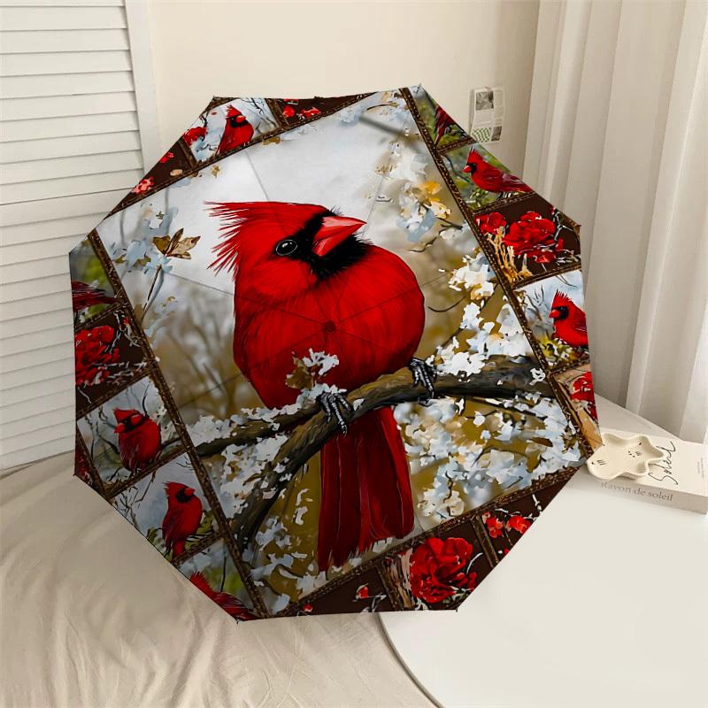 

1PC Cardinal Umbrella-8-Rib Reinforced, Automatic Open, Lightweight & Durable, Fashion Accessory for Outdoor, H0381