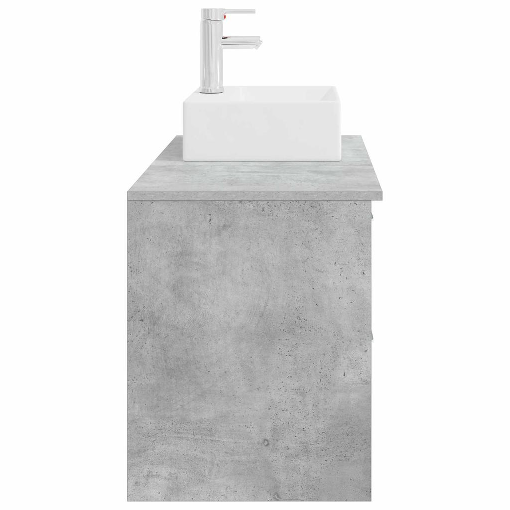 Bathroom Furniture Set 2 Pcs Concrete Grey Particleboard