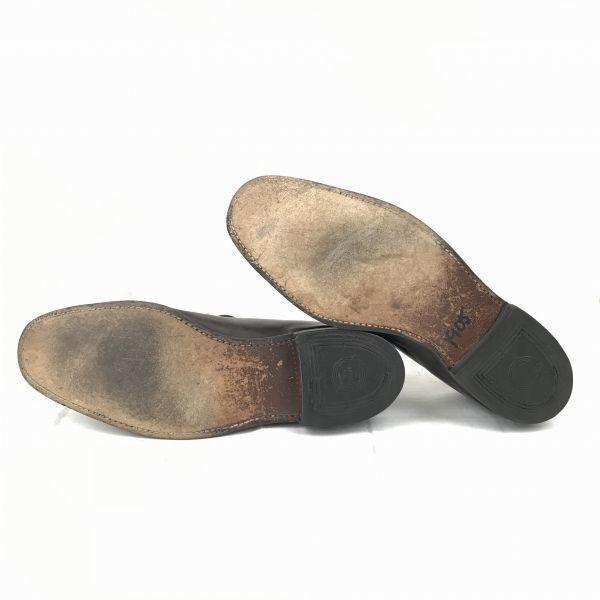 80er-90er Vintage Florsheim Leder Quasten Loafer Slipper Herren 26.5 Braun Blau Fenster(GEBRAUCHT)