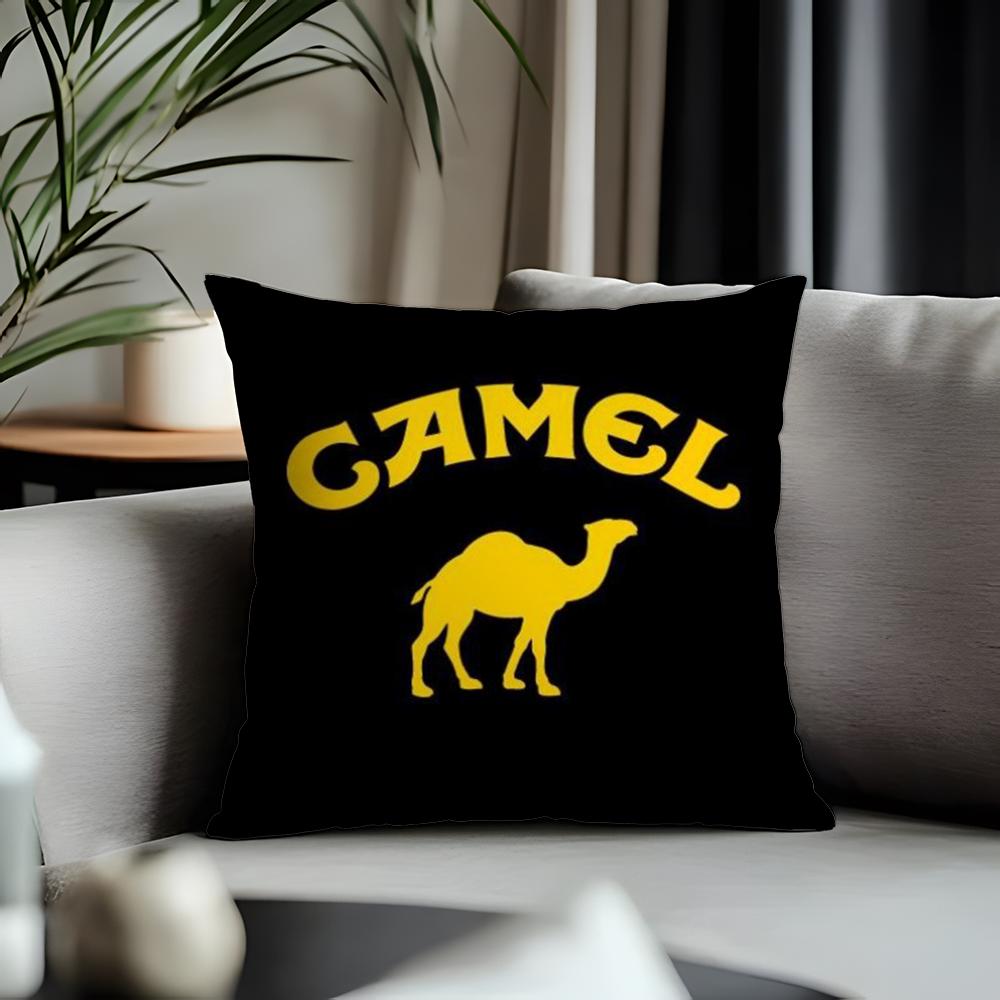 Fashion CCcameling Cushion Cover Antidustmite Pillowcase Invisible Zipper Silky Short Plush Sofa Cushion Cover