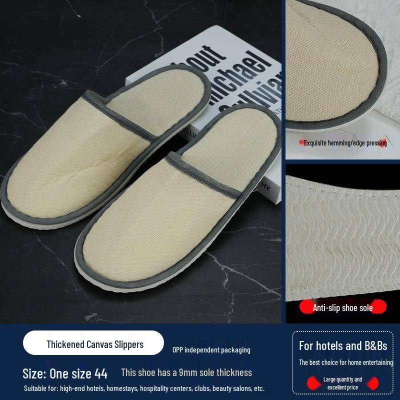 Washable Anti-Slip Winter Fleece Slippers for Guests
