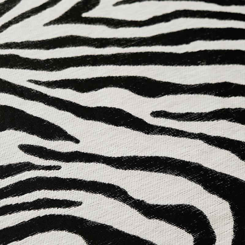 1.8 M Wide Chenille Zebra Pattern Fabric Chenille Cloth Sofa Cover Towel Black and White Geometric Flower