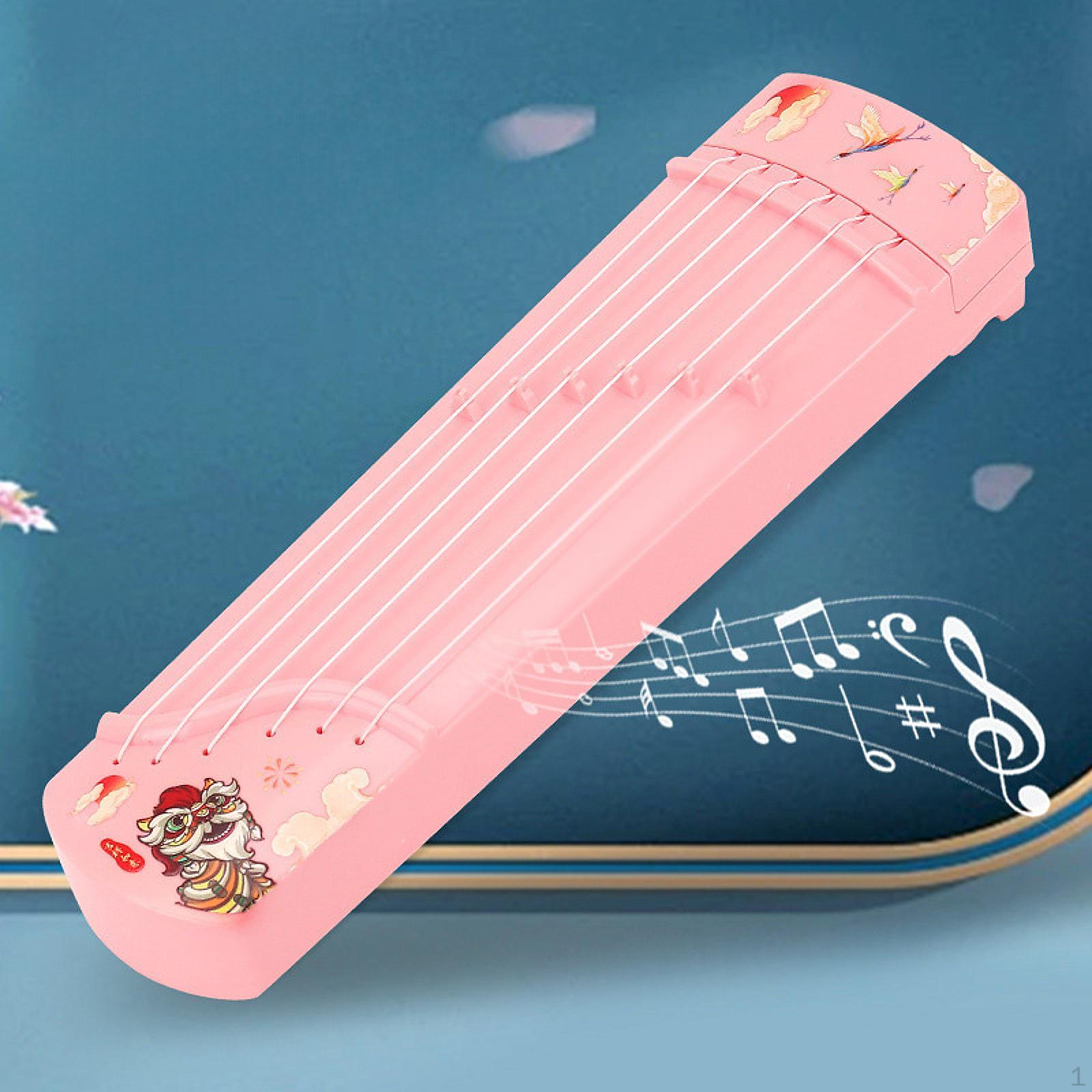 

Детский музыкальный инструмент гучжэн для обучения и игры розовый