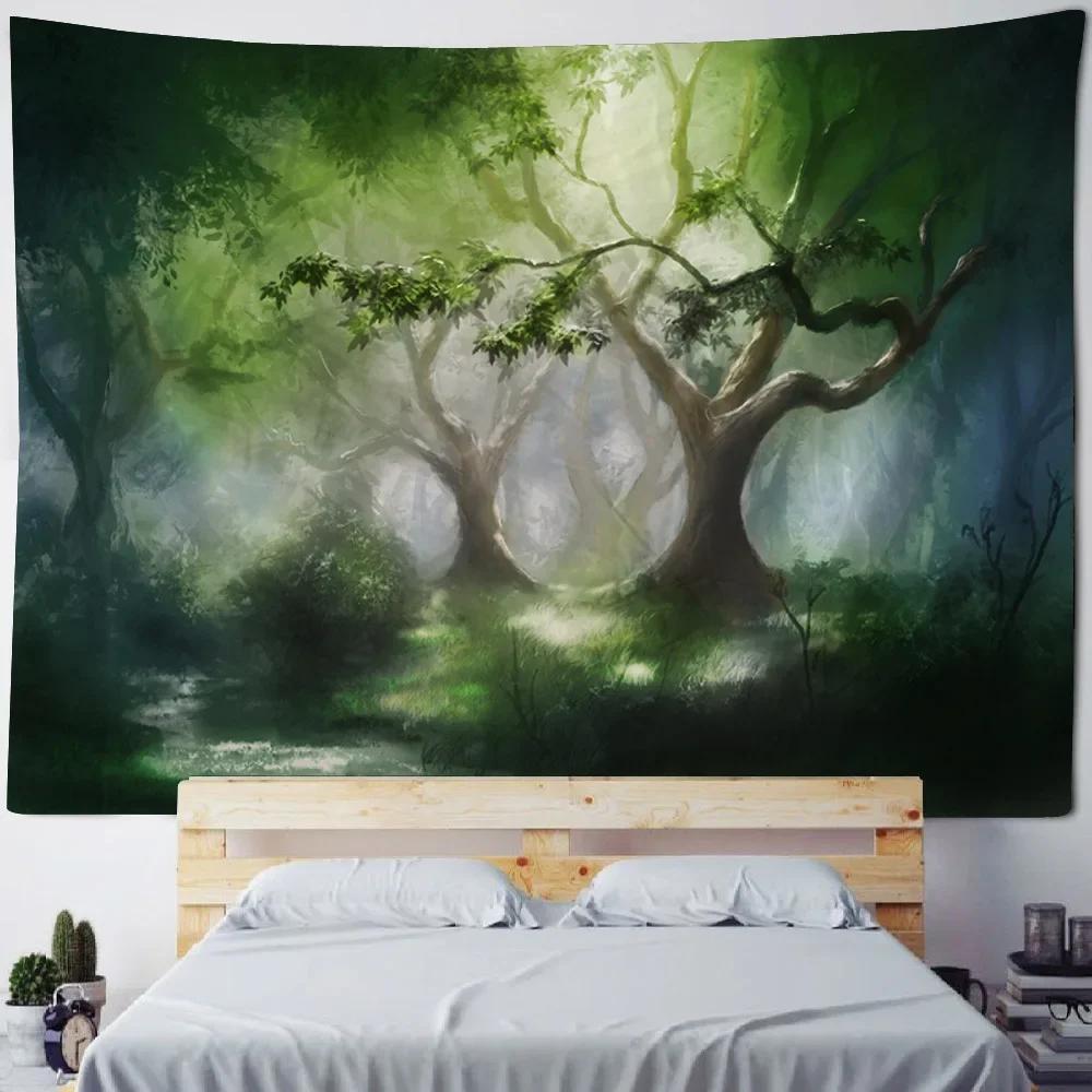 Mysterious Tree Tapestry Wall Decoration Blanket Room Background Poster Bohemian Home Art Decoration Hanging on the Wall