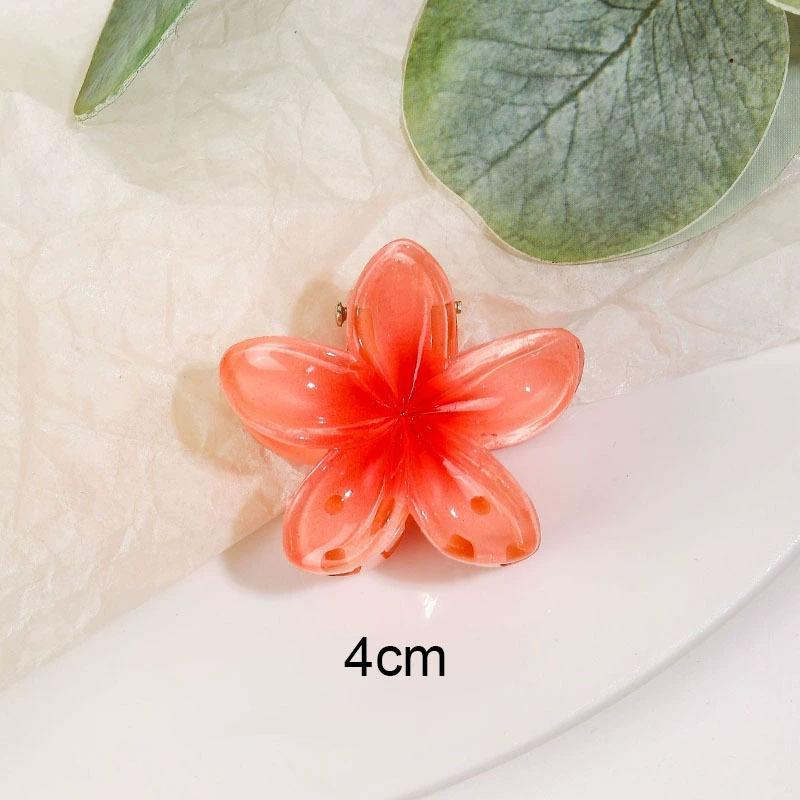 Hawaiian Gradient Hair Clips Flower Hair Claw Mini Fashion Head Wear Hairpin for Women Baby Girls Crab Barrette Hair Accessories