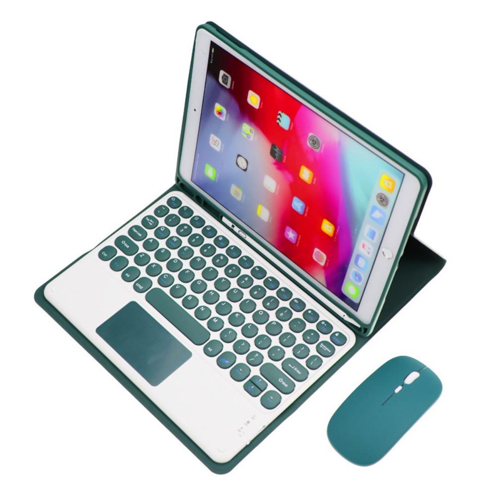 For iPad 11 Leather Case with Detachable Bluetooth Keyboard Touch Control for 10.9 10.2 Inch Tablet Mouse