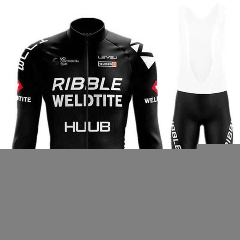 Winter Fleece Cycling Jersey Set Long Sleeve Thermal Bike Wear Men Women