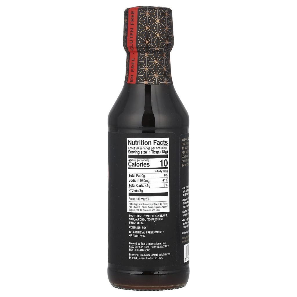 San-J, Tamari gebraute Sojasauce, 10 fl oz (296 ml)