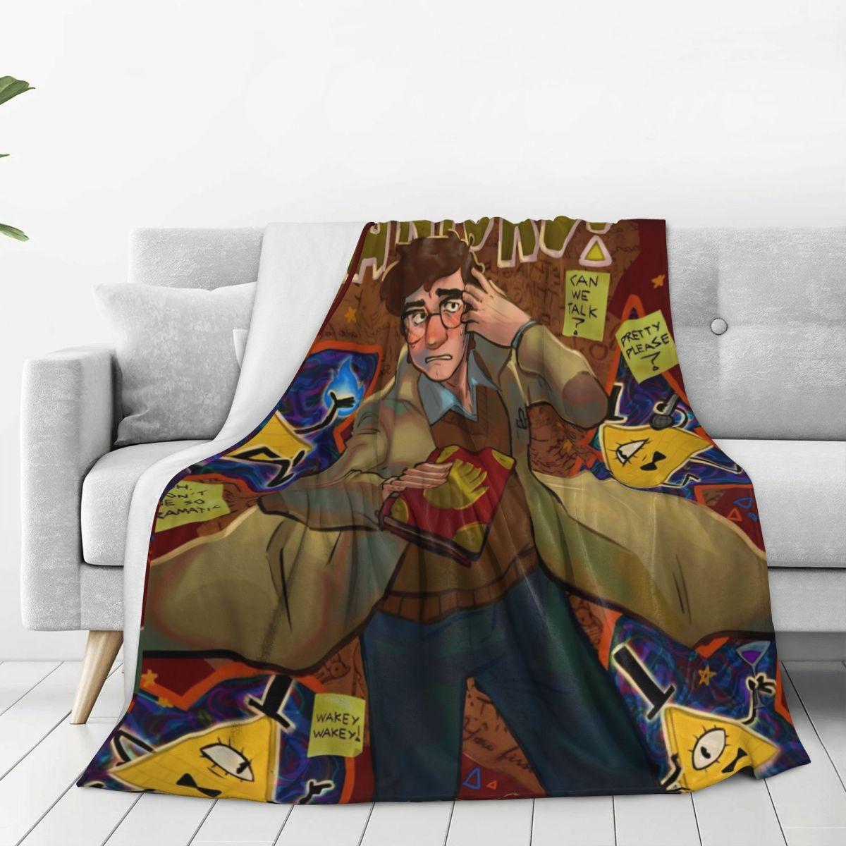 Gravity Falls Dipper Mabel Pines Blanket Quality Soft Warm Throw Blanket Winter Camping Couch Chair Sofa Bed Aesthetic Bedspread 75cmx90cm