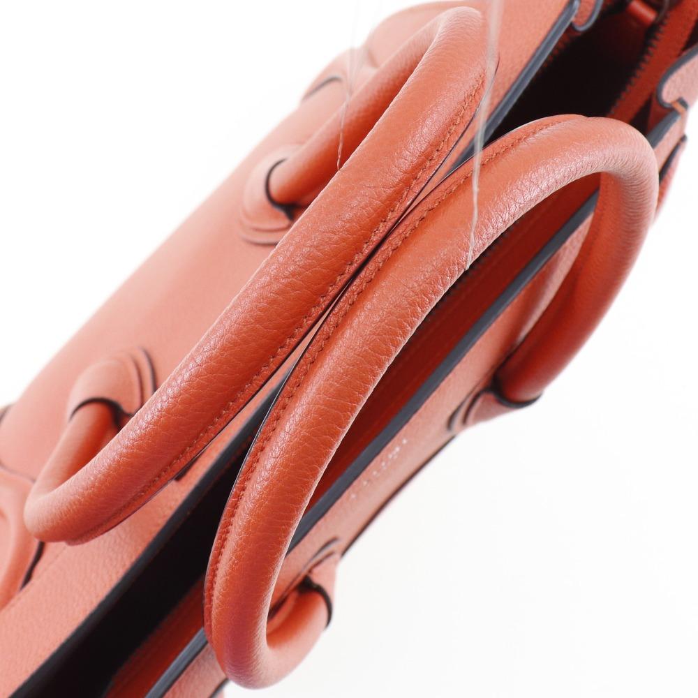 Celine Gepäck Micro-Shopper Handtasche 167793DRU.27 zinnoberrotes Leder Damen Gebraucht