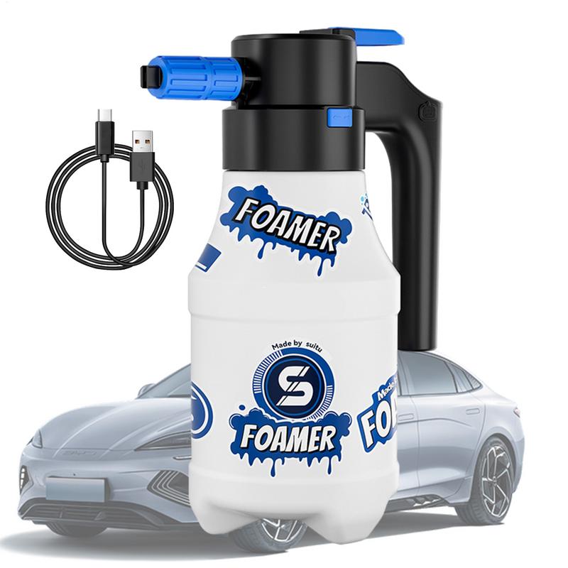 1.5L Electric Foam Sprayer Car Wash Foam Cannon Pump Sprayer Electric Auto Foam Generator Handheld Vehicle Washing Sprayer