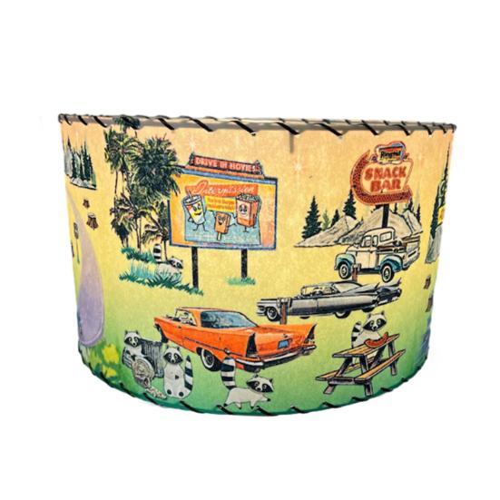 Yousheng Drum Lamp Shade Vintage Style Lamp Shade Lamp Cover Replacement Western Lampshade for Floor Lamps Table Lamps