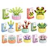 Children'S Educational Small Particle Mosaic Building Block Flower 104 Series 32 Potted Plant Simulation Rose Succulent Building Block Toy