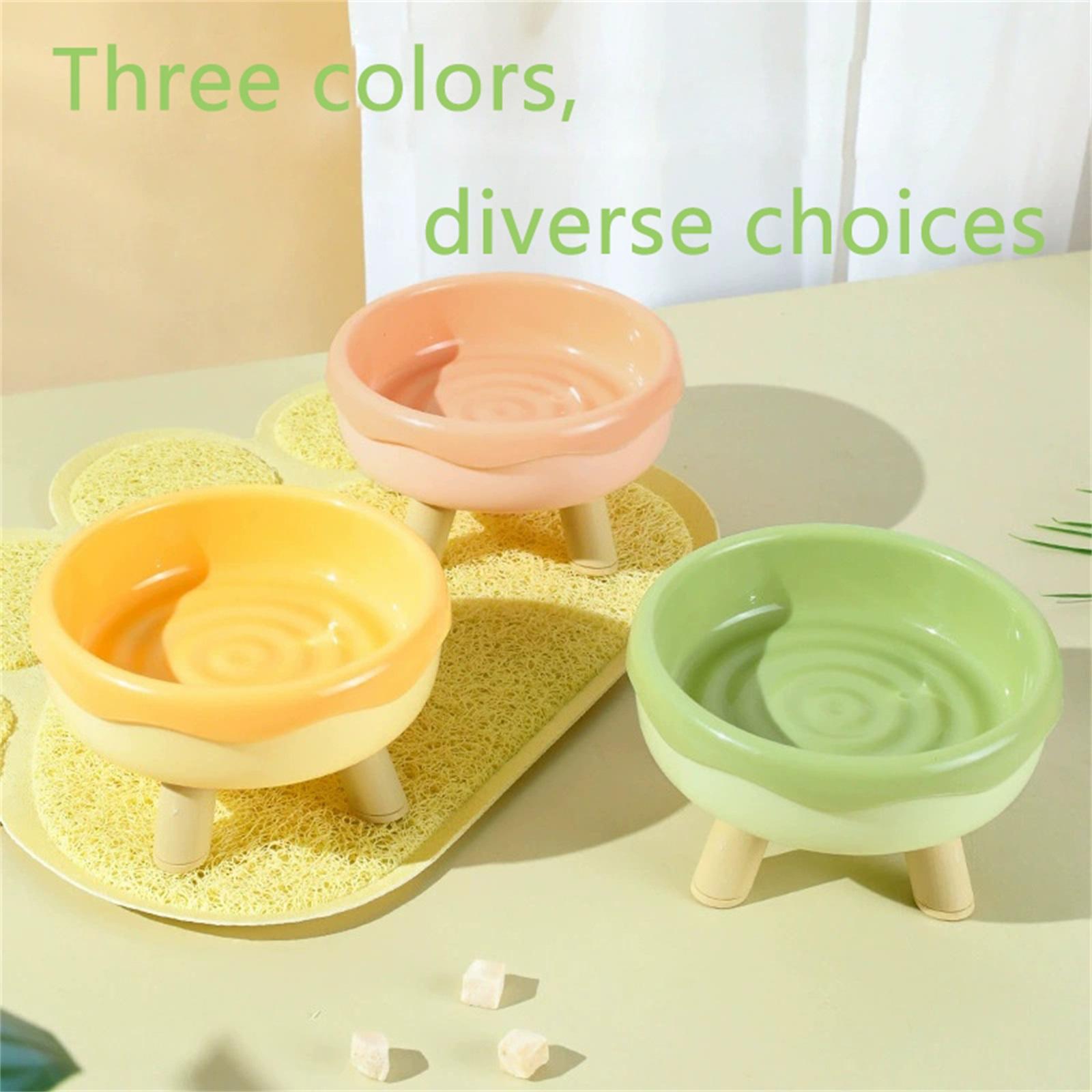 

Bowl Raised, Elevated Pet Food Station With Stand, Amazing Design Relief s Whisker Fatigue, Large Capacity Feeding Dishes With Water Tableware (Gre one size зелёный