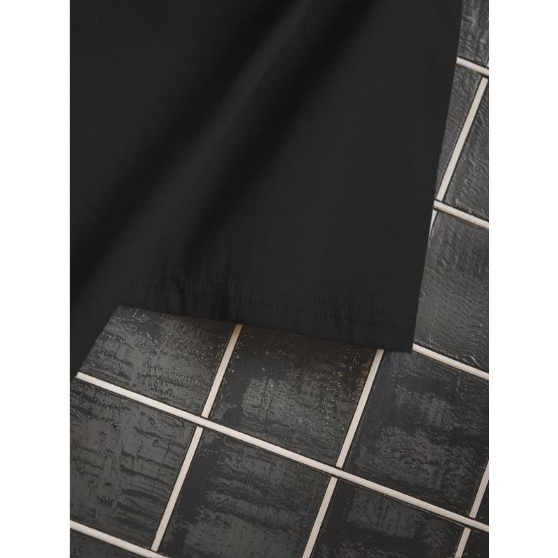 Taglie Europee Uomo T-Shirt Guerriero Spartano con Disegno Chiave Greca - Nera con Stampa Dorata & Bianca, Manica Corta Girocollo Casual