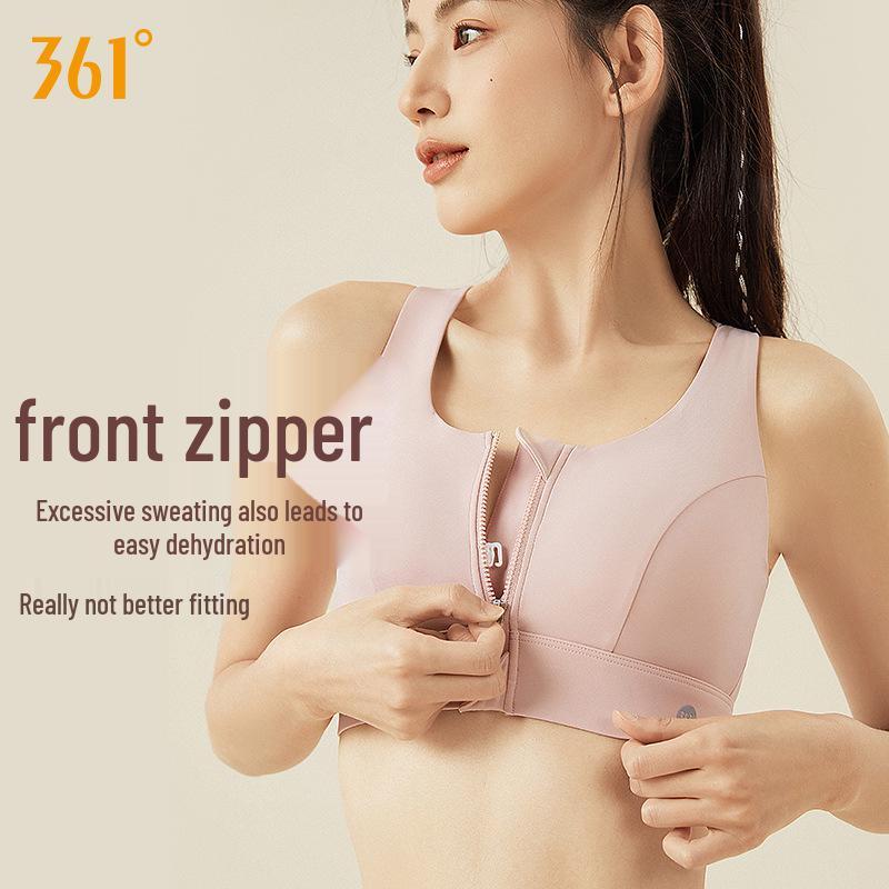 361 High-Impact Plus Size Front-Zip Sports Bra for Women