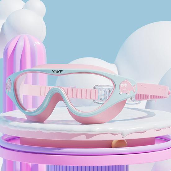 Children Swimming Goggles Anti-Fog Swim Goggles Clear Vision Lenses Swimming Glasses Underwater Eyewear for Pool Beach Diving