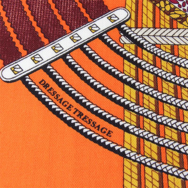 POBING Silk Cashmere Scarf Women Hand Rolled Rope Print Square Scarves Wraps Bandana Big Hijabs Female Foulard 135CM