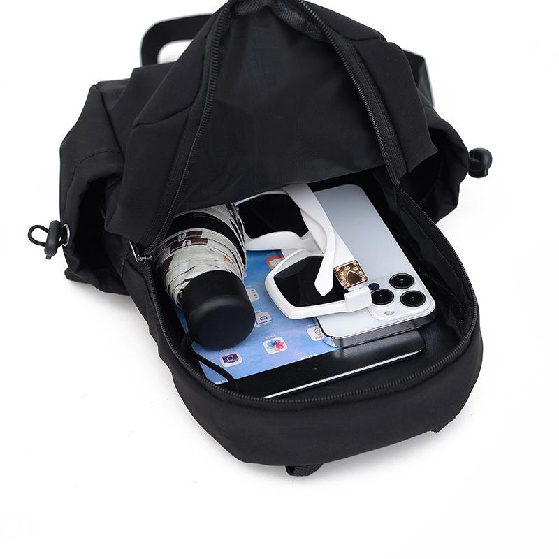Casual men's breast bag simple shoulder messenger bag multi-functional leisure sports small backpack fashion trend messenger bag