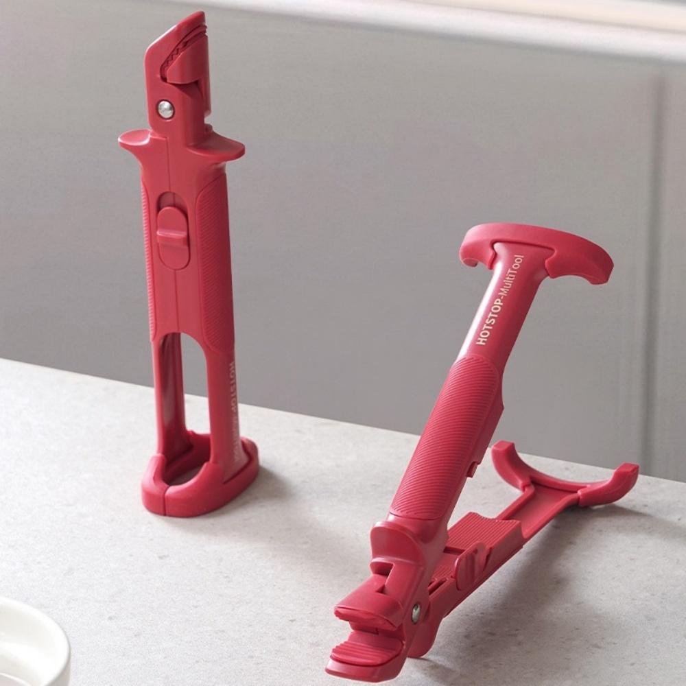 Two-in-one Anti-scald Dish Holder with Anti-slip Handle, Can Hold Dishes, Steamers and Plates, Suitable for Microwave Ovens, Ove