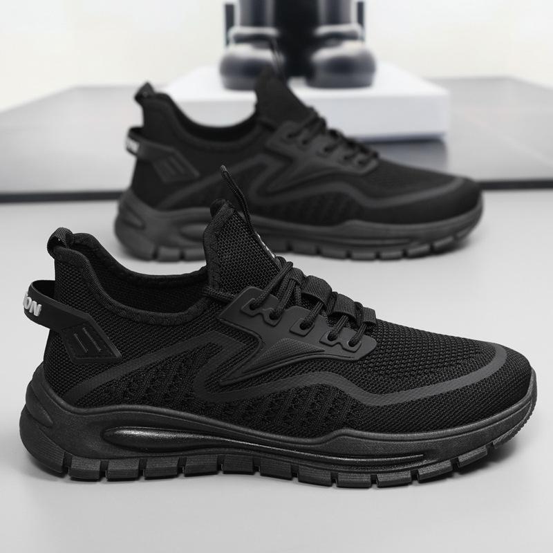 Manufacturer Student Comfortable Running Shoes Summer 2025 New Fly-woven Mesh Breathable Large Size Men's Shoes Sports Shoes