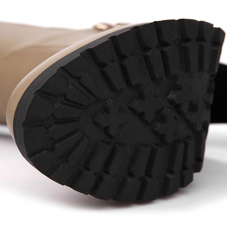 7/Högklackade damstövlar, enkla och eleganta, tjockklackade stövlar, nya höst- och vinterstövlar för dam