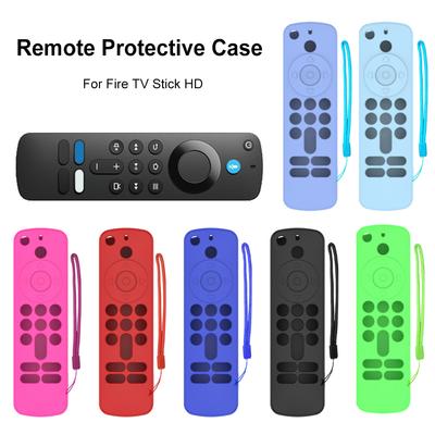Silicone Remote Case with Lanyard Protective Controller Sleeve Skin Remote Cover for Fire TV Stick HD/Fire TV Stick 4K 2nd Gen