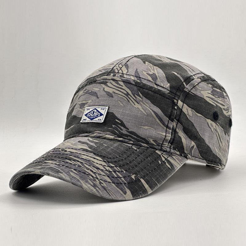 Amerikanische Retro Camo Kappe mit kurzem Schirm und Entenschnabel - Unisex Frühling/Sommer Mit Buchstaben bestickte Arbeitskleidung Leichte Outdoor Baseballkappe Single code