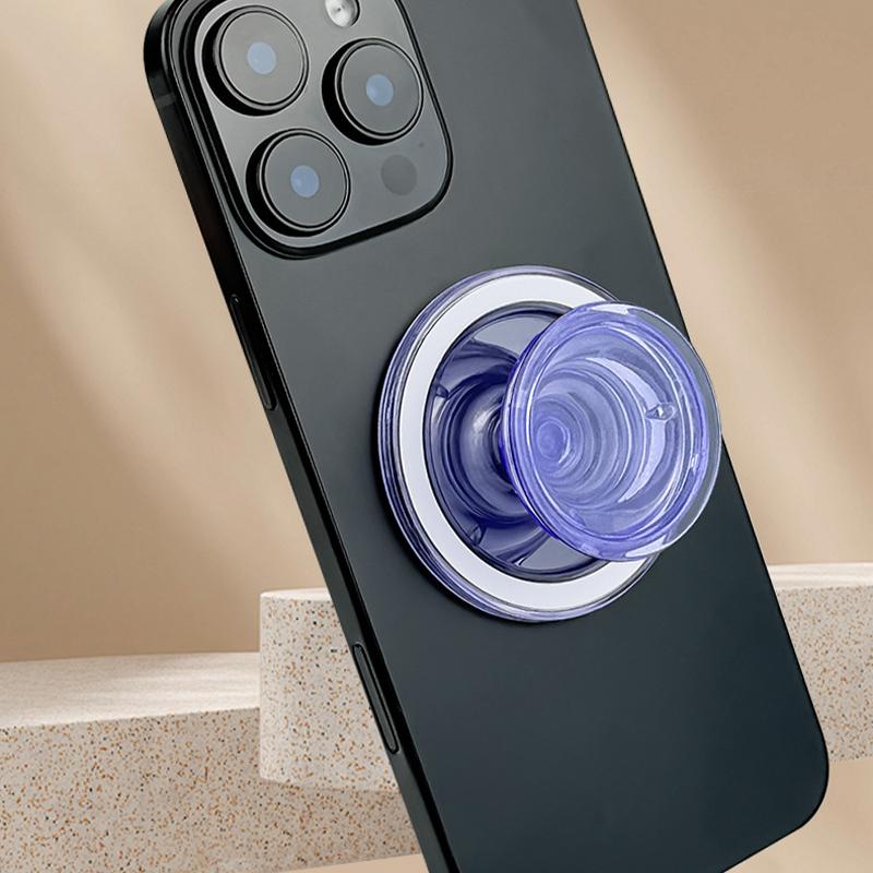 Magnetic Folding Mobile Phone Grip Holder Socket Pocket Support Safe Ring Finger Expanding Stand
