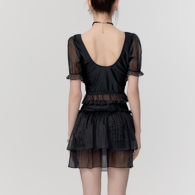 2025 Lace Split Two-Piece Swimsuit: Sexy Mesh Summer Fairy Dress Swimwear for Women