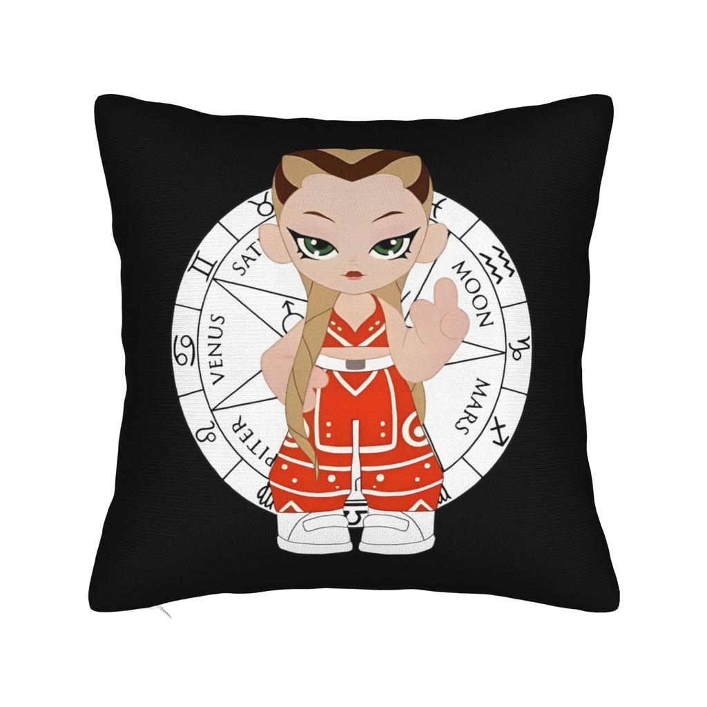Lolas Indigos Singer Square Pillow Cases Cushion Covers Awesome Zipper Decorative Pillowcase For Car 18"X18"