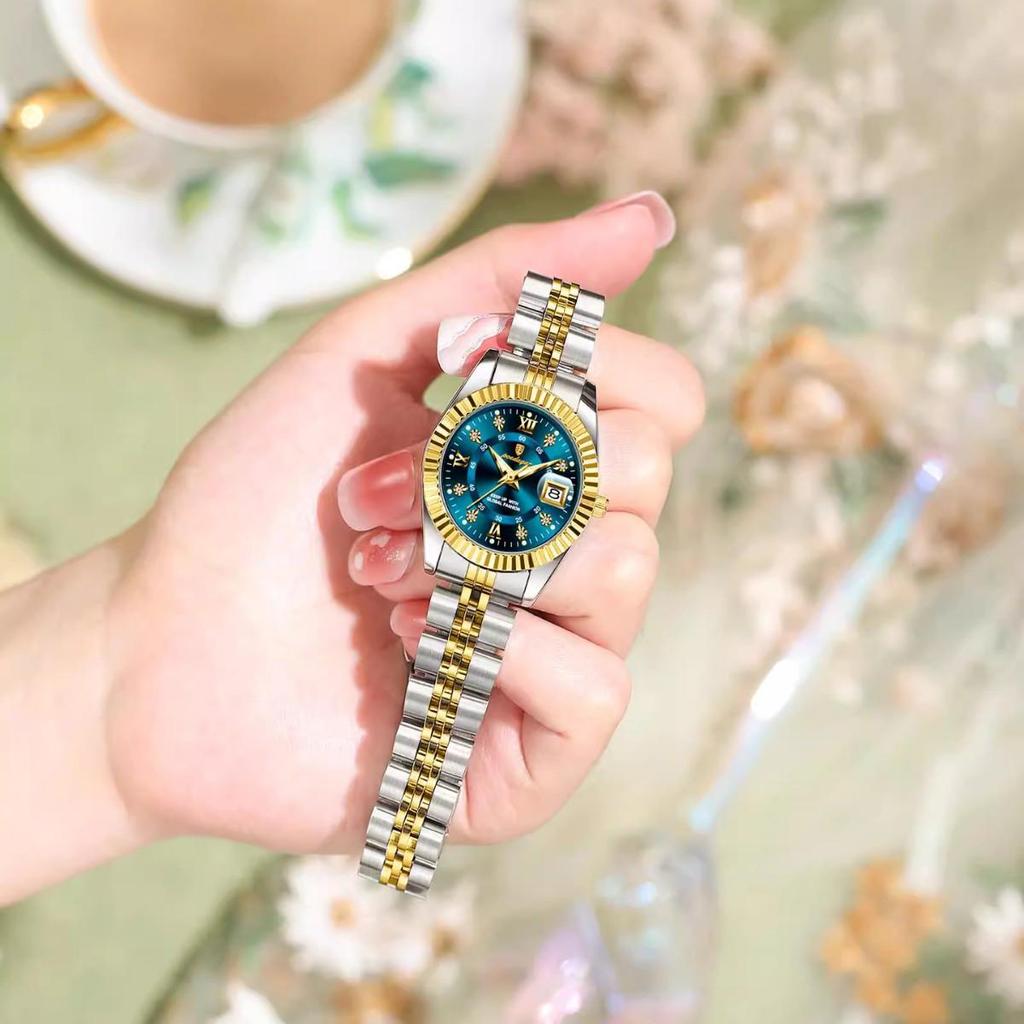 Swiss Women's Fashion Luminous Quartz Watch - Simple, Waterproof, with Calendar for Female Students