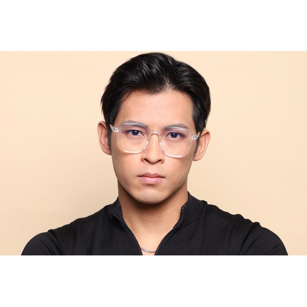 Full Rim Square Clear Smartbuy Collection Hue Blue Light Block 223222 C5 Fashion Unisex Eyeglasses