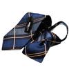 [Michiko London] Freshers' One-Touch Tie, Brand Gift, Stylish Silk Zipper Tie, No-Tie, Easy to Wear (MKZP-7-A Navy)